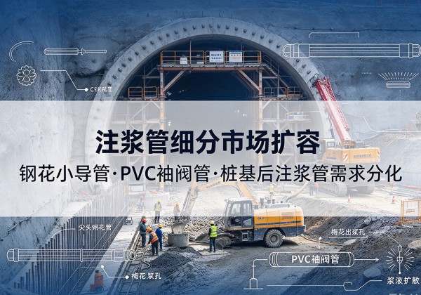 歙县注浆管细分市场扩容，隧道钢花小导管、PVC 袖阀管、桩基后注浆管需求分化